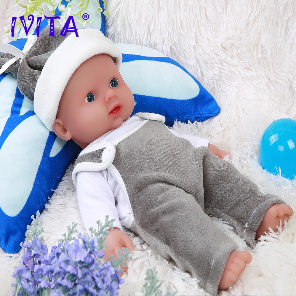 IVITA 100% Silicone Reborn Baby Dolls Painted Realistic Newborn Lifelike Bebe Doll Wholesale Toys for Children Christmas Gift