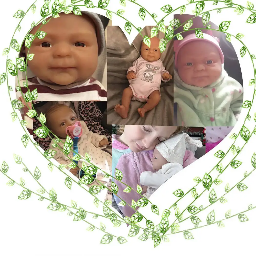 IVITA 100% Silicone Reborn Baby Dolls Painted Realistic Newborn Lifelike Bebe Doll Wholesale Toys for Children Christmas Gift