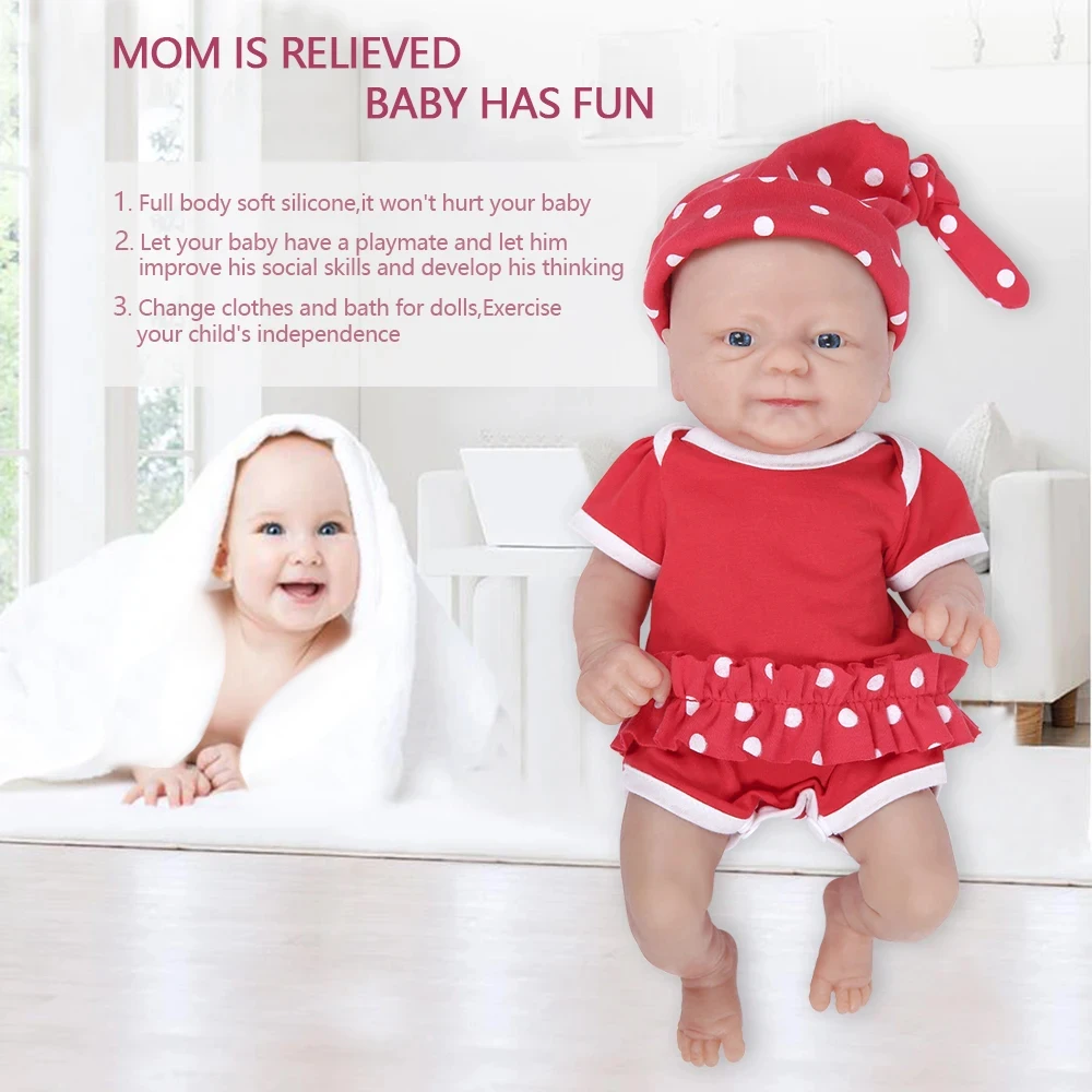IVITA 100% Silicone Reborn Baby Dolls Painted Realistic Newborn Lifelike Bebe Doll Wholesale Toys for Children Christmas Gift