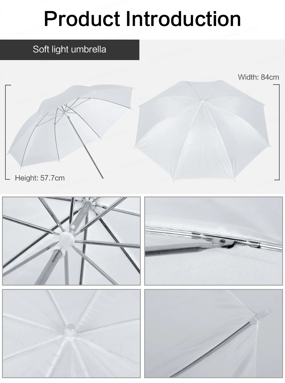 4 Pcs 83cm Photo Studio Umbrella Photography Photo Video Light White Reflector Umbrella Without Stand Gold Sliver Black 3 Color