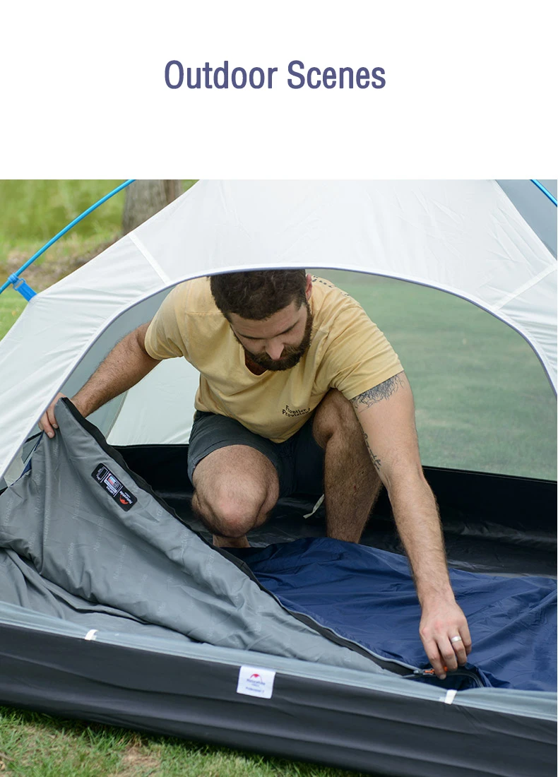 Naturehike LW180 Sleeping Bag Ultralight Waterproof Cotton Sleeping Bag Summer Hiking Camping Sleeping Bag