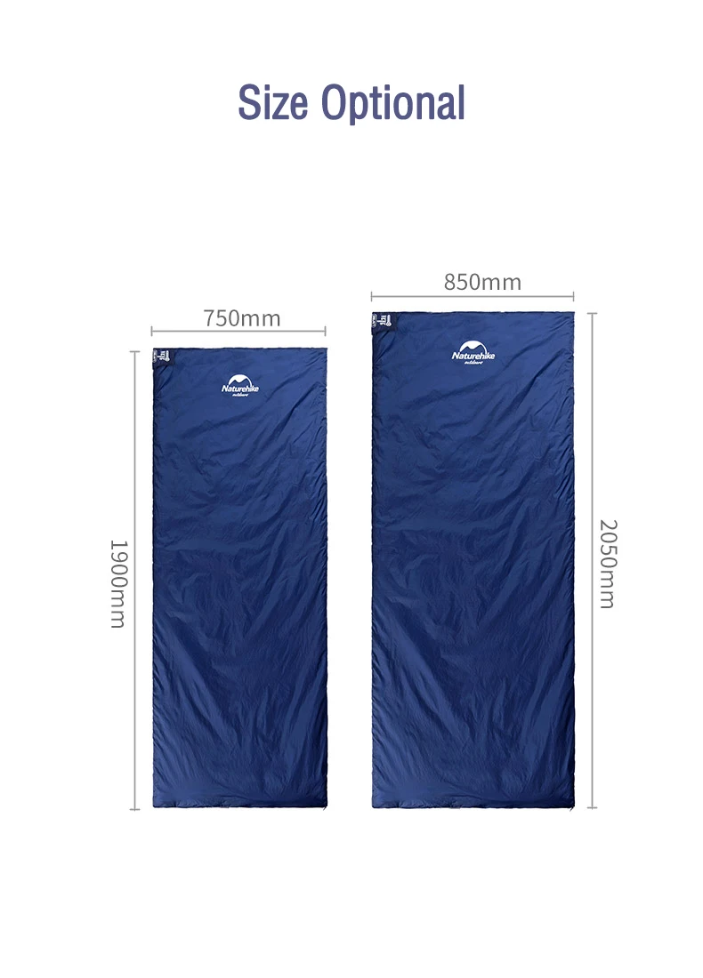 Naturehike LW180 Sleeping Bag Ultralight Waterproof Cotton Sleeping Bag Summer Hiking Camping Sleeping Bag
