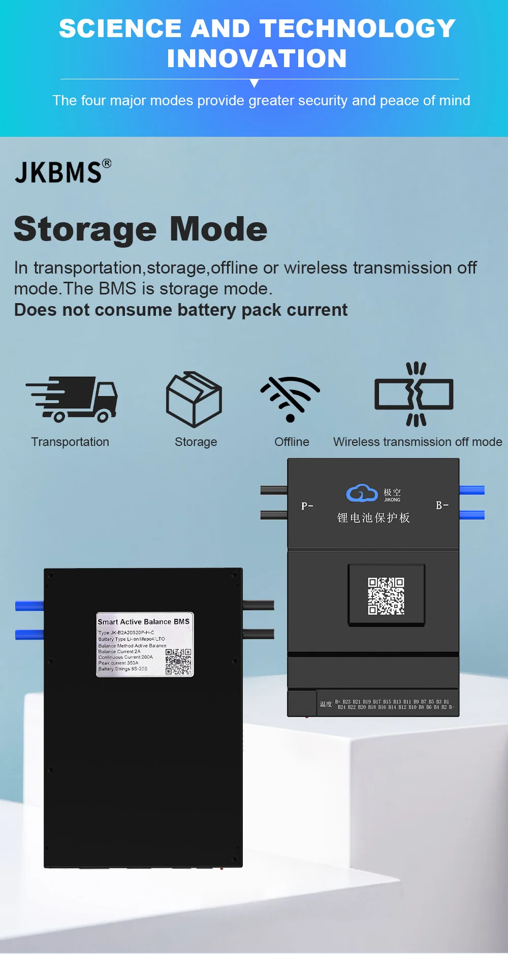 JKBMS 12S 13S 14S 15S 16S 17S 20S 21S 24S Smart BMS 150A 200A with Active Balance Board Li-Ion Lifepo4 100ah lto battery jikong