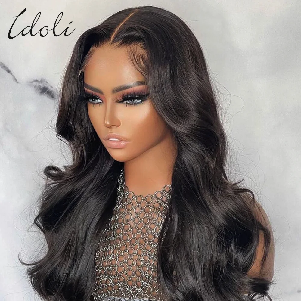 13x4 Body Wave Lace Front Wigs Human Hair Pre Plucked HD Transparent Lace Frontal Wig with Baby Hair 180% Density Gluless Wig