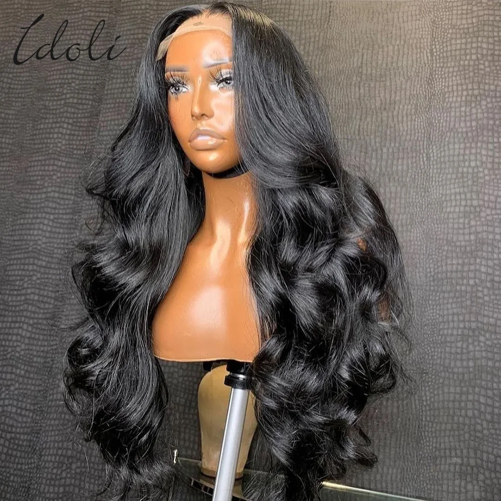 13x4 Body Wave Lace Front Wigs Human Hair Pre Plucked HD Transparent Lace Frontal Wig with Baby Hair 180% Density Gluless Wig