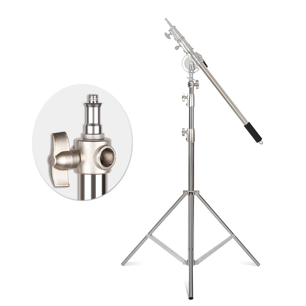 SH 106cm-249cm Stainless Steel Cross Arm Bar With Weight Bag Photo Studio Accessories Extension Rod Photo Studio Kit Light Stand