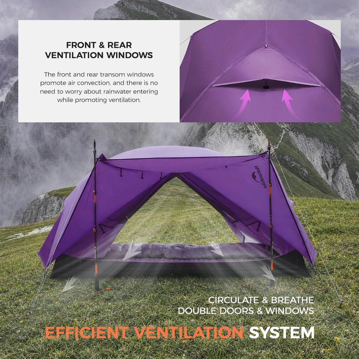 Naturehike Mongar 1 2 3 Base/UL/PRO Camping Tent Ultralight Outdoor Waterproof Hiking Tent 1 2 3 Person Backpacking Tent