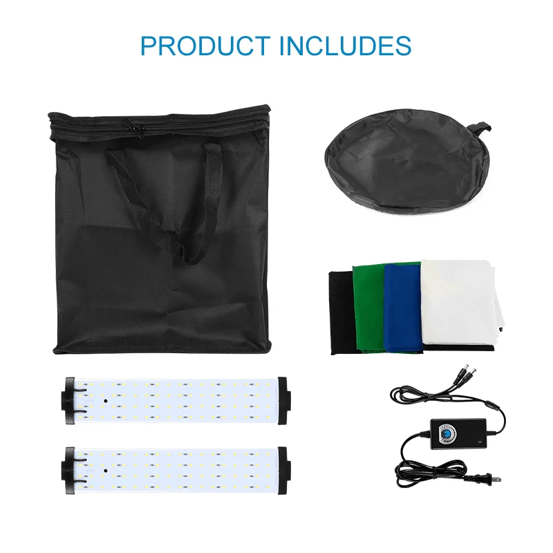 Home Photo Studio Box 40cm/60cm Led Lightroom Dimming Folding Softbox Light Tent With 4 Colors Backdrops For Product Photography