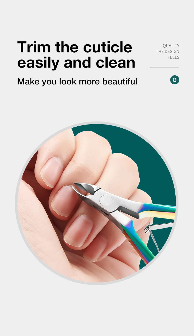 MR.GREEN Gorgeous Colorful Cuticle Nippers Cuticle Clippers Nail Manicure Scissors Trimmer Dead Skin Remover Stainless Stee Tool