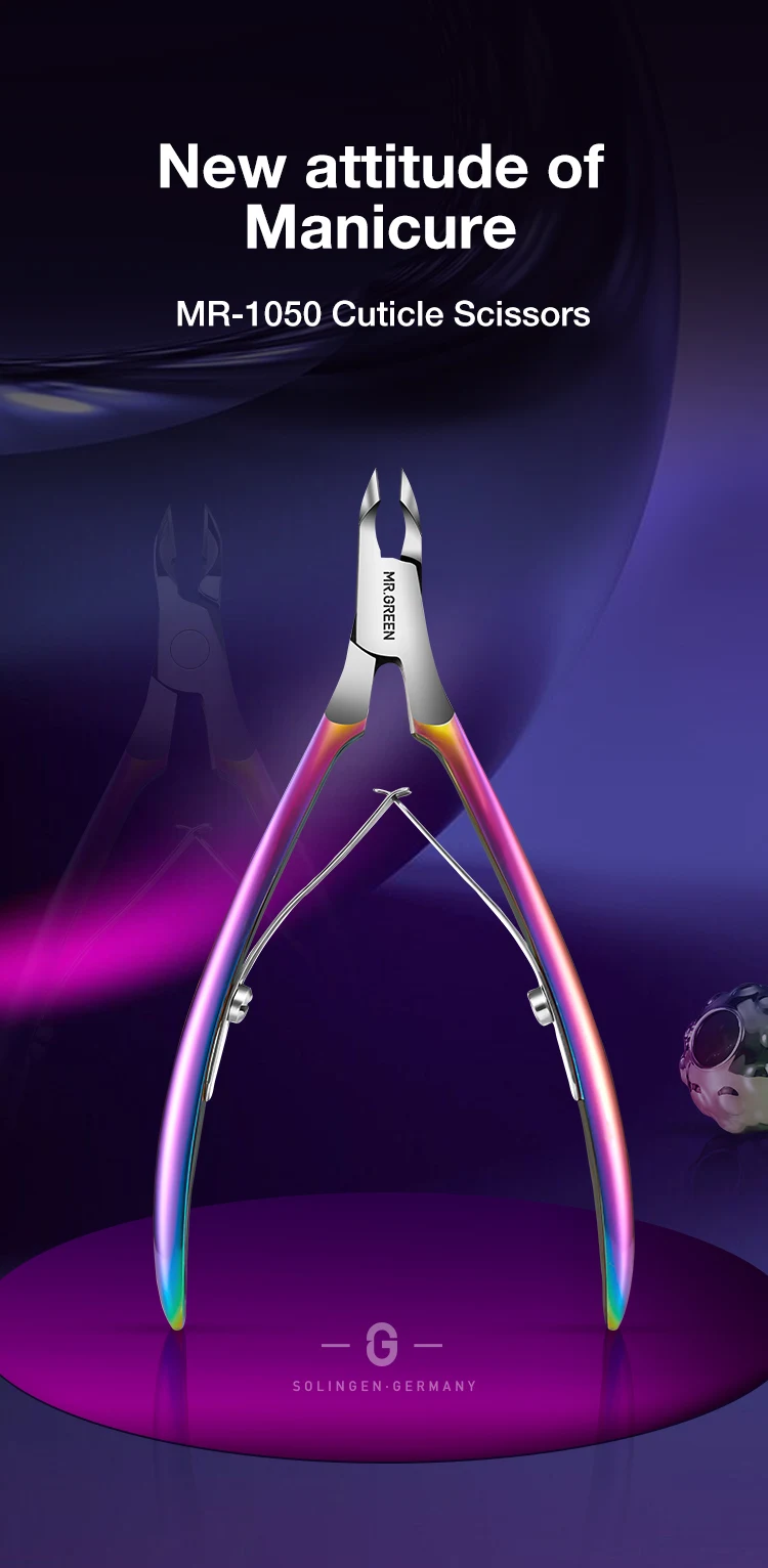 MR.GREEN Gorgeous Colorful Cuticle Nippers Cuticle Clippers Nail Manicure Scissors Trimmer Dead Skin Remover Stainless Stee Tool