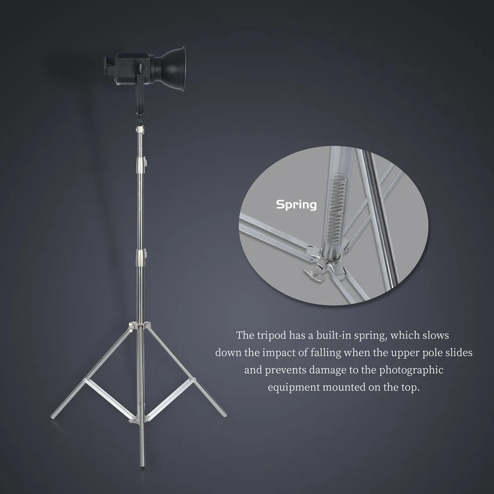 Stainless Steel Big Tripod 2/2.8/3.2M Foldable Light Super Stand Tripod Photography C-Stand For Spot Light Softbox Photo Studio
