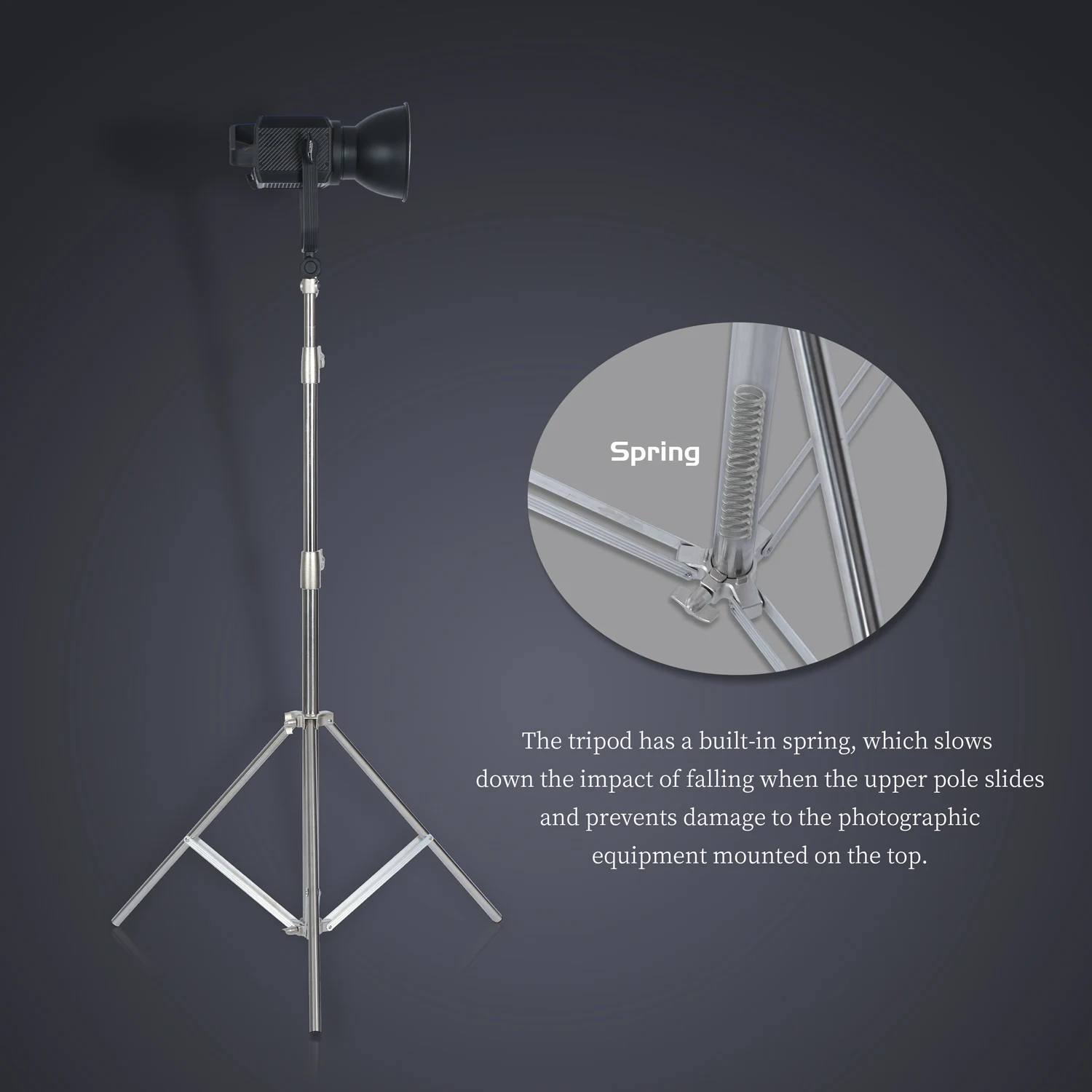 GSYXERGILES 290cm Aluminum Alloy Light Stand Portable Ring Light Stand Mobile Phone Photo Stands for photographic apparatus