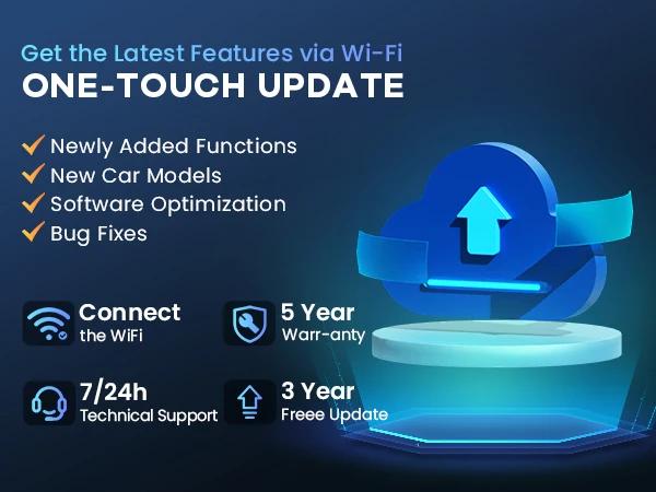 MUCAR VO7S Automotive Diagnostic Tool Bi Directional Scan Tool OBD2 Scanner ECU Coding 28 Resets Full System Life Free CANFD FCA