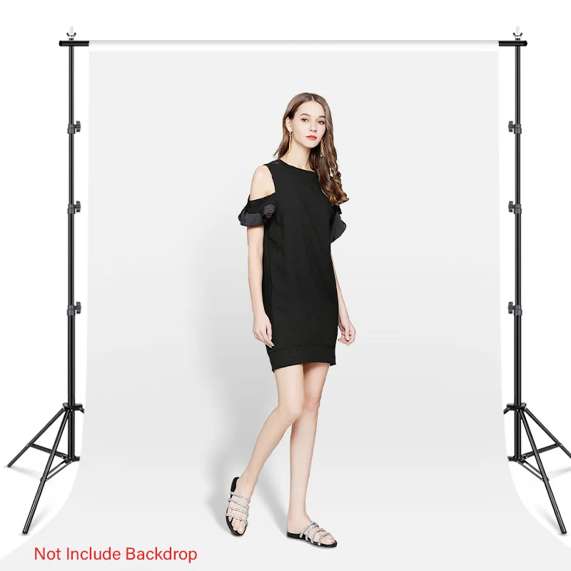 2.6x3M Photography Background Stand Photo Studio Chromakey Support System Adjustable Backdrop Stand Frame with Carrying Bag Clip