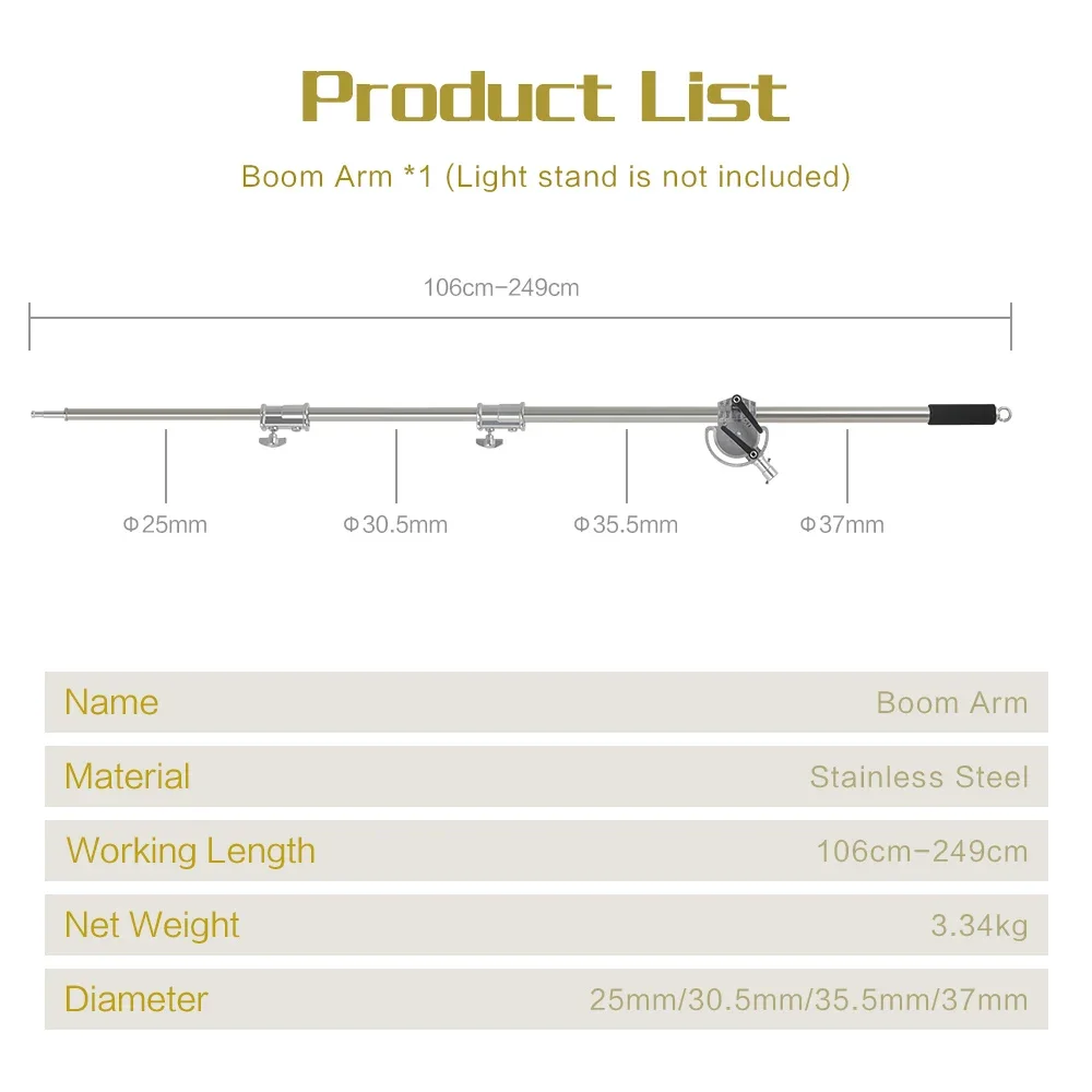Photographic Equipment Professional Stainless Steel 2.8-3.3m Heavy Duty Light Stand Studio Softbox Heavy Duty Tripod Carrybag