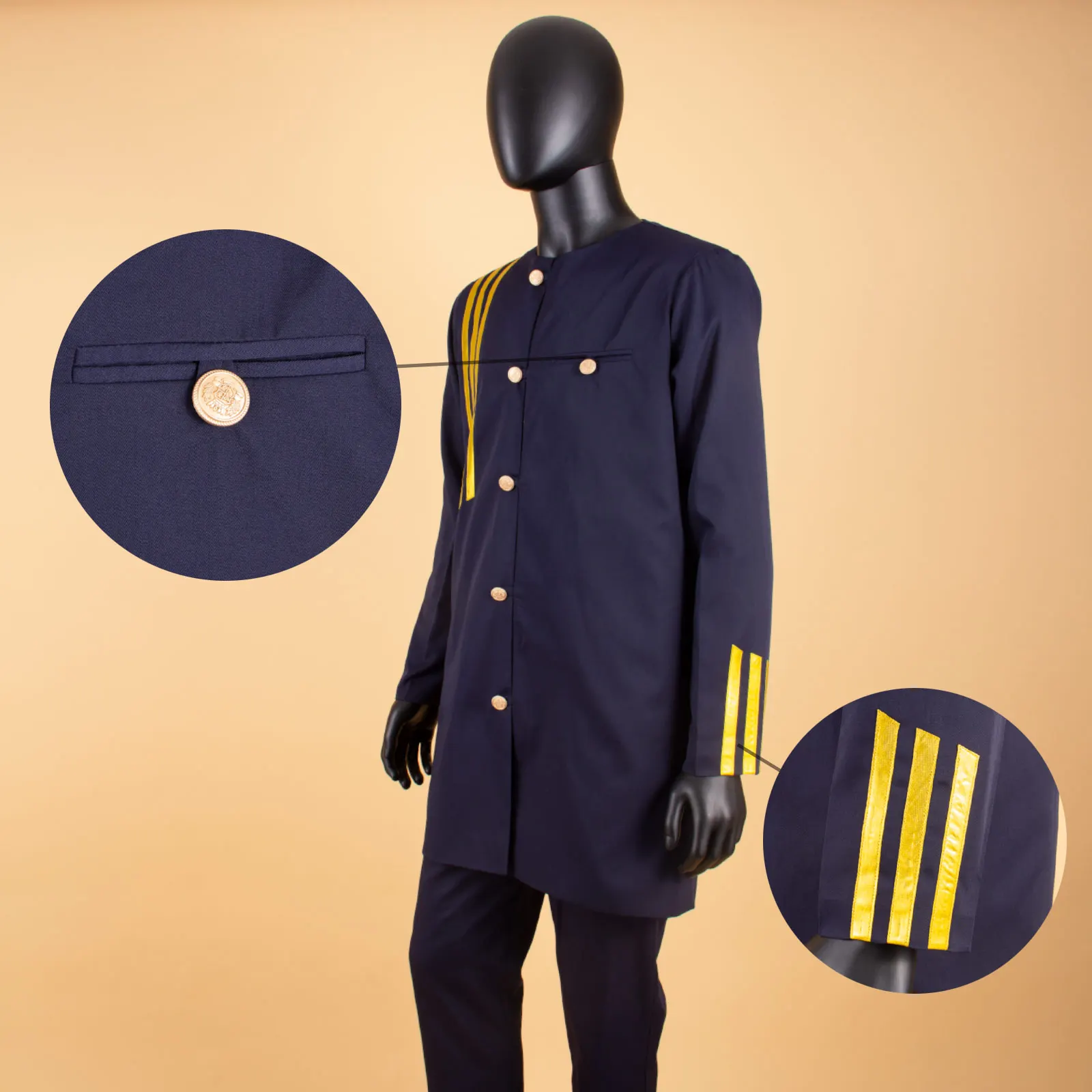 Bazin Men African Clothing for Men Suit Fashion Set Single Breasted Jacket Trousers Casual Business Attire for Wedding A2216070