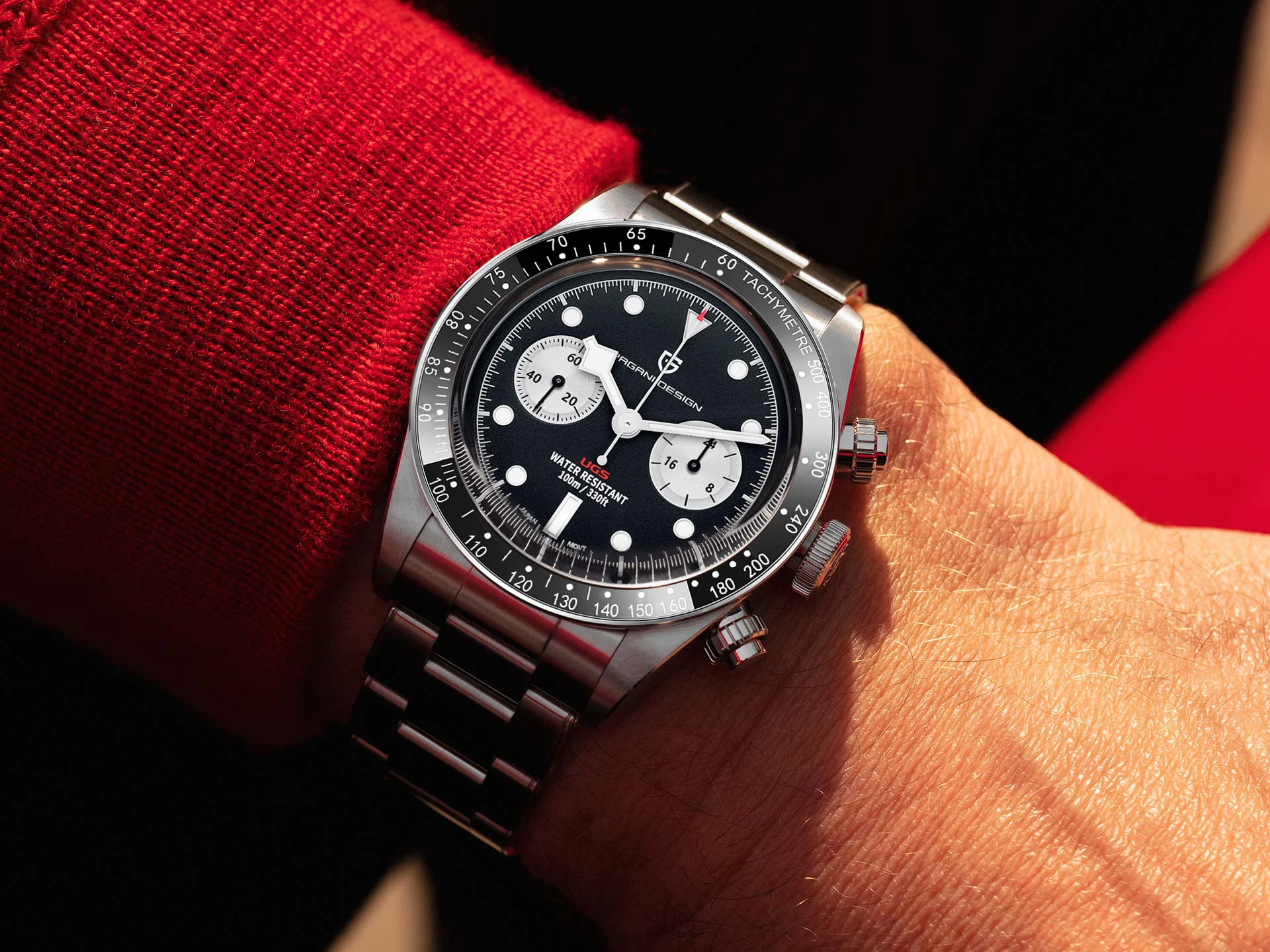 PAGANI DESIGN 2026 New BB Panda Retro Sport Chronograph Luxury Quartz Watch For Men Sapphire mirror 10Bar Waterproof Wrist Watch