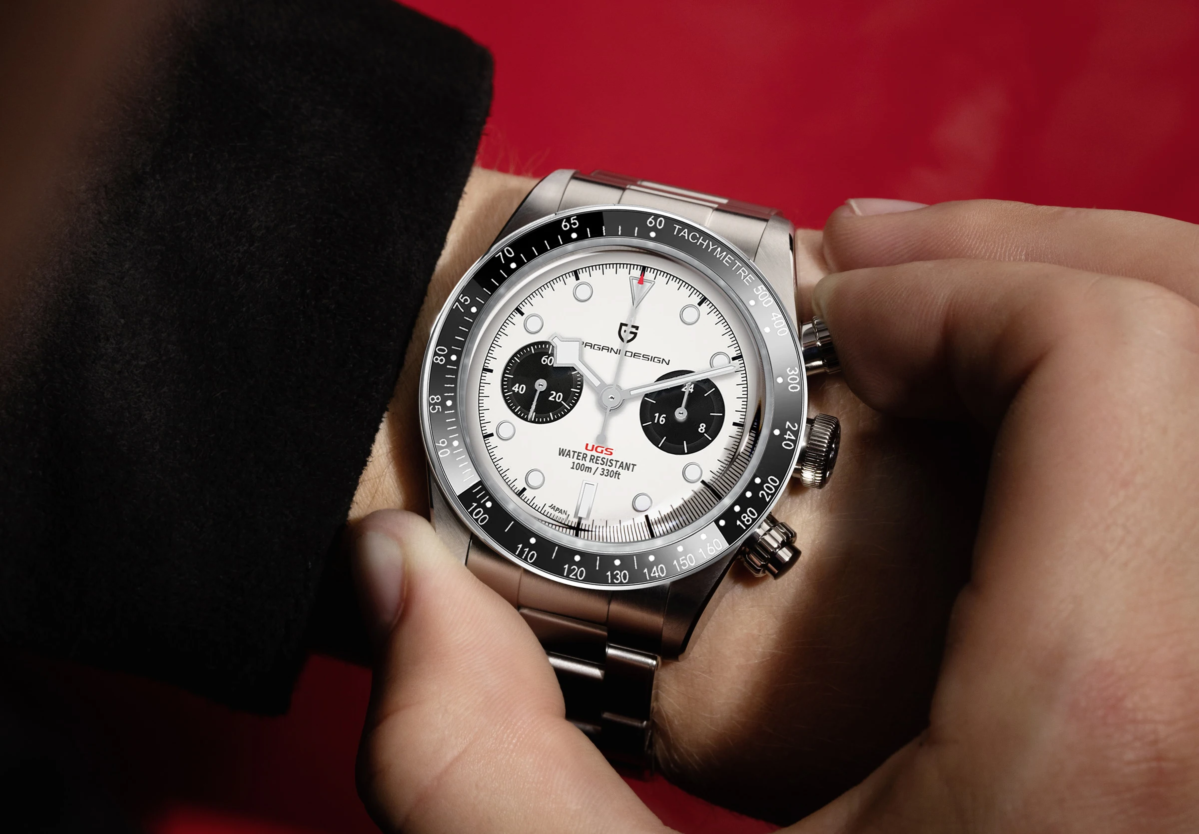 PAGANI DESIGN 2026 New BB Panda Retro Sport Chronograph Luxury Quartz Watch For Men Sapphire mirror 10Bar Waterproof Wrist Watch