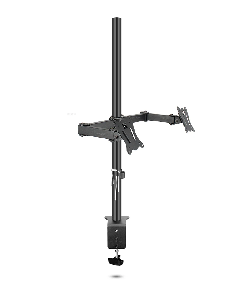(80cm) DL-T902-280II Long Arm Tilt Swivel 10'-27' Double Monitor Desktop Stand Holder Clamp Grommet Hole Base PC Mount 12kg