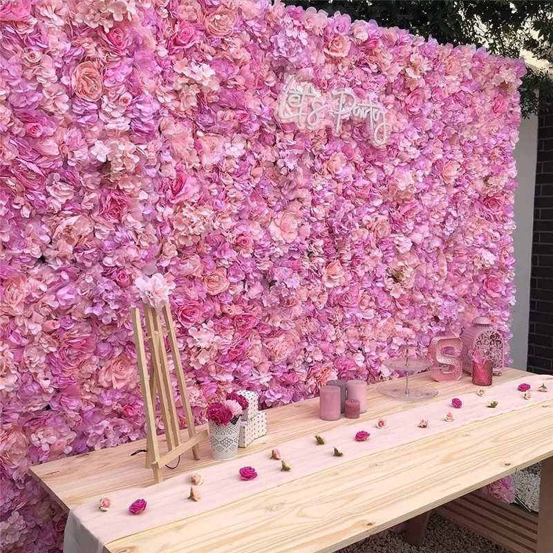 Wedding Decorative Flower Wall Artificial Silk Flowers Home Decoration Accessories Party Backdrop Photography Props Customized