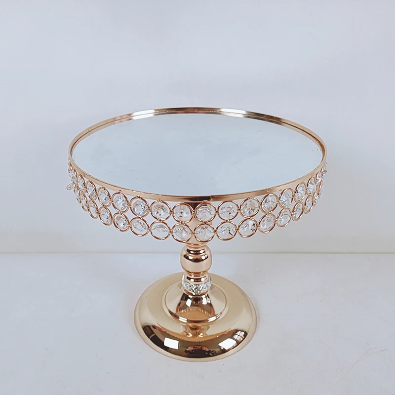 6Pcs-18Pcs/Lot Electroplate Metal Crystal Cake Stand Set Display Wedding Birthday Party Dessert Cupcake Plate Rack