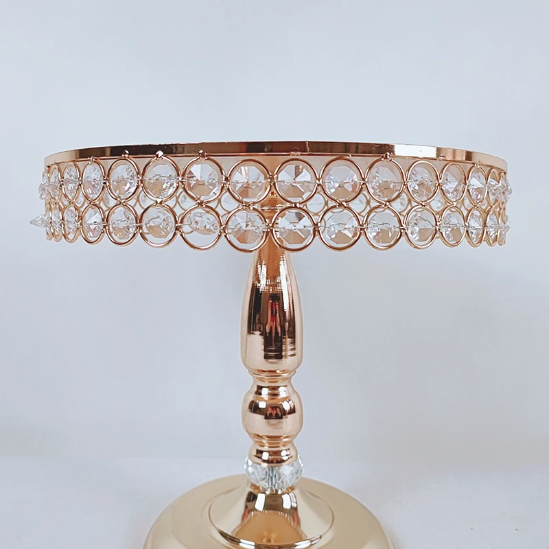 6Pcs-18Pcs/Lot Electroplate Metal Crystal Cake Stand Set Display Wedding Birthday Party Dessert Cupcake Plate Rack