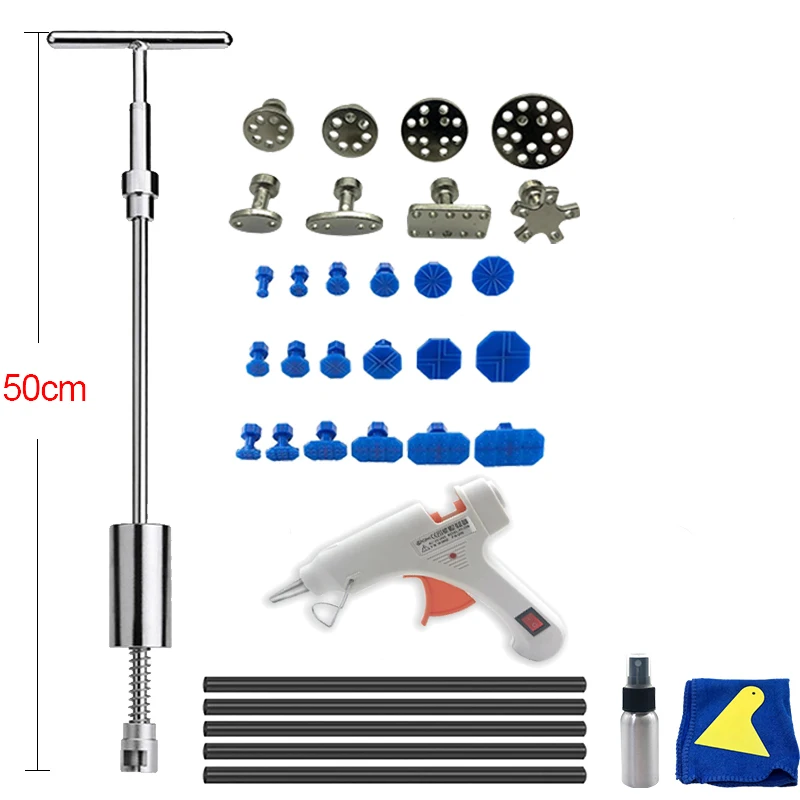 Car Tool Kit Car Body Paintless Dent Repair Tools Auto Dent Removal Puller Set Sheet Metal Kit Slide Reverse Hammer Suction Cup