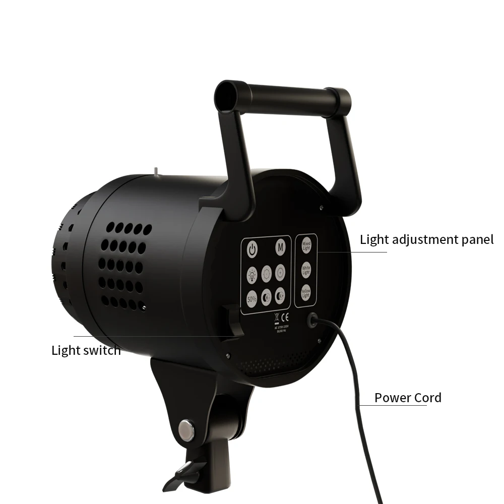 Bowens Video Studio Kit 115W Photography COB Light Dimmable Kit LED Lamp Flash Studio 220VLighting 3000-6000K 3 Color