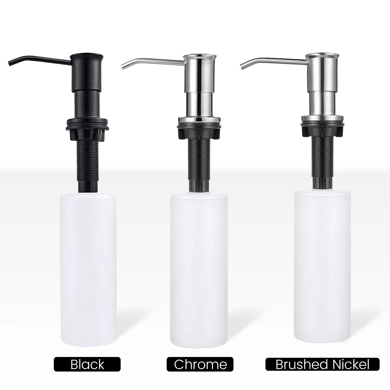 Samodra Liquid Soap Dispensers With 500ml Bottle Stainless Steel Pump For Kitchen Sink Built In Chrome/Nickel Dispenser Soap