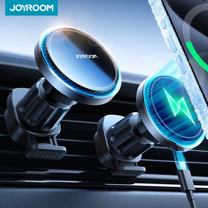 Joyroom Magnetic Car Mount All-Metal Strongest Magnet Foldable Phone Holder for Car Dashboard Tesla Phone Mount For iPhone