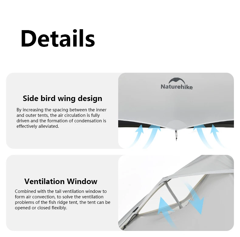 Naturehike Cloud Up 1 Upgraded Tent Ultralight Camping Tent Waterproof Outdoor Hiking Travel Tent Backpacking Cycling Tent