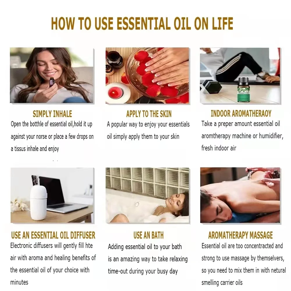 Pure Essential Oils 15pcs Gift Set Natural Plant Aroma Essential Oil Diffuser Eucalyptus Vanilla Mint Lavender Rose Tea Tree Oil
