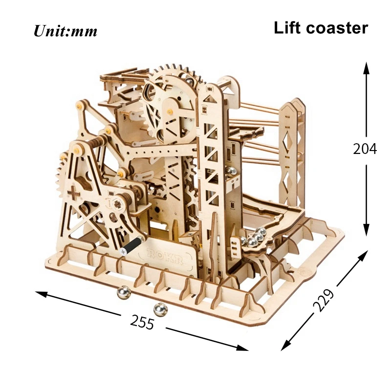 Robotime Rokr 4 Kinds Marble Run DIY Waterwheel Wooden Model Building Block Kits Assembly Toy Gift for Children Adult Dropship