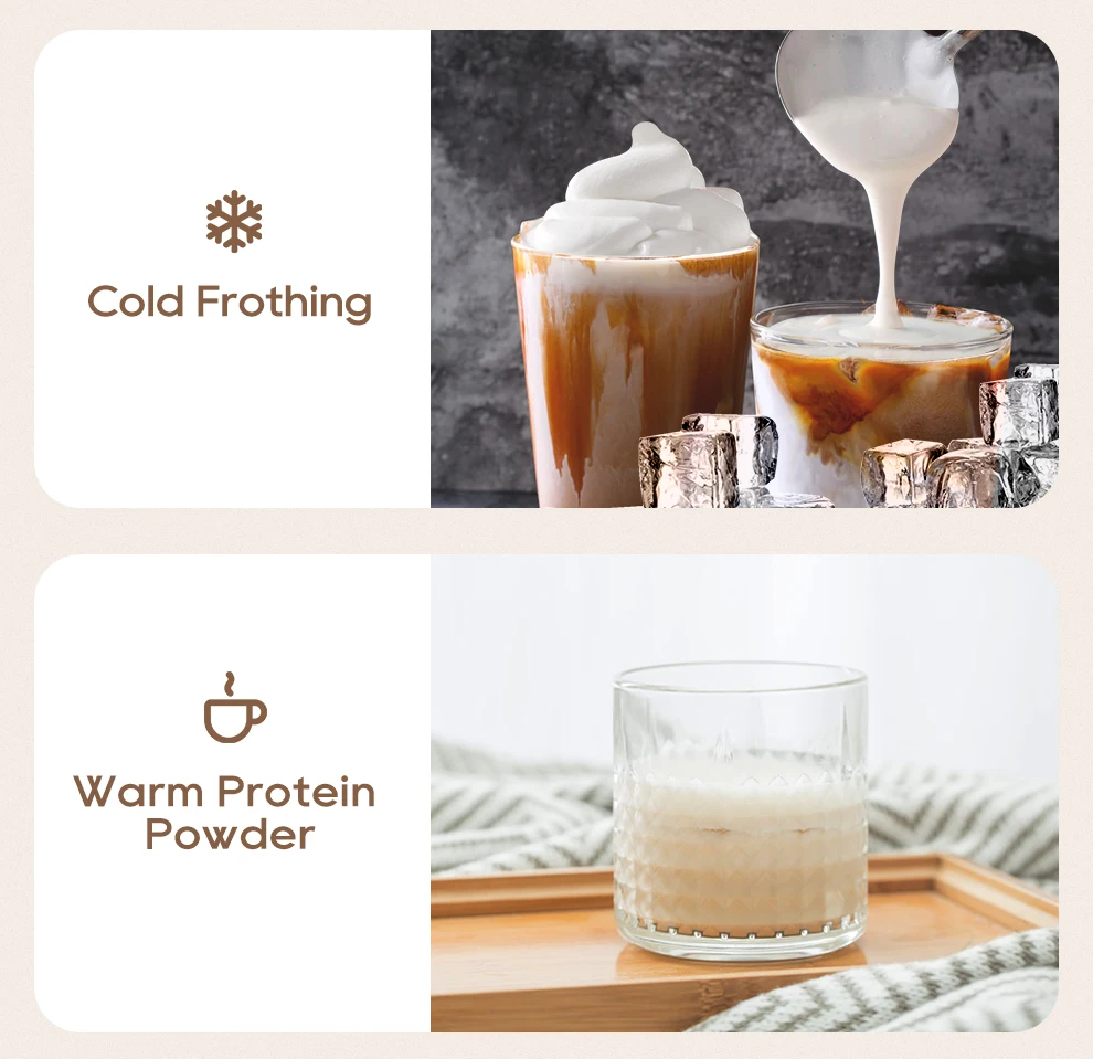 HiBREW 4 in 1 Milk Frother Frothing Foamer Fully automatic Milk Warmer Cold/Hot Latte Cappuccino Chocolate Protein powder M3A