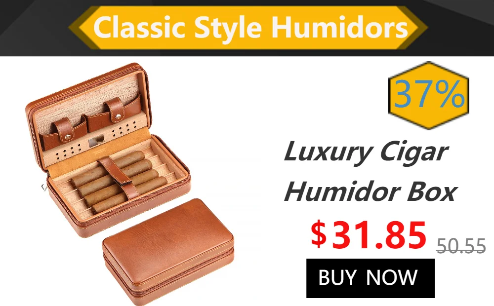 GALINER Classic Cigar Humidor Box Cedar Wood Case W/ Magnets Hygrometer Humidifier For Cigars Travel Humidor