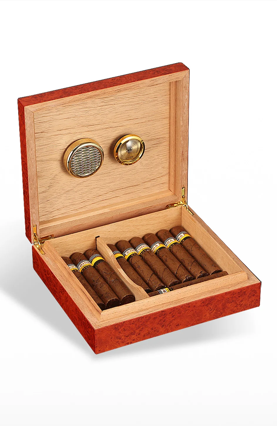 GALINER Classic Cigar Humidor Box Cedar Wood Case W/ Magnets Hygrometer Humidifier For Cigars Travel Humidor