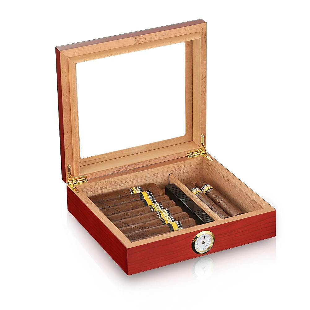 GALINER Classic Cigar Humidor Box Cedar Wood Case W/ Magnets Hygrometer Humidifier For Cigars Travel Humidor