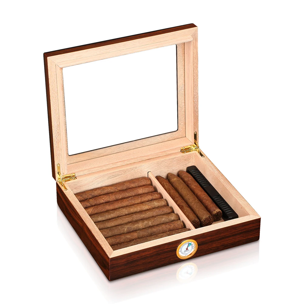 GALINER Classic Cigar Humidor Box Cedar Wood Case W/ Magnets Hygrometer Humidifier For Cigars Travel Humidor