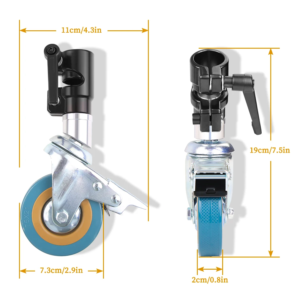 C-Stand Photography Stand Stainless Steel with Hold Arm and Grip Head Upgraded Max Height 260cm with One Adjustable Magical Leg