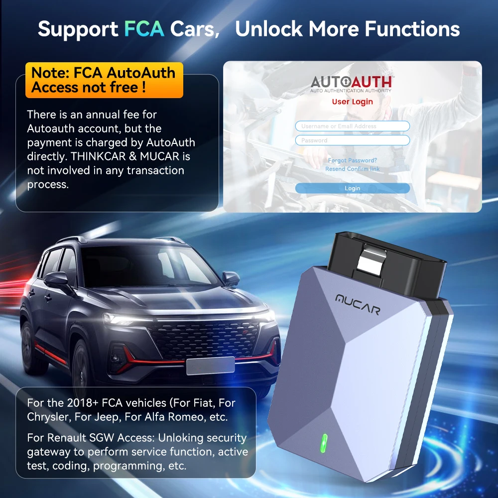 MUCAR BT200 MAX OBD2 Scanner Support ELM327 CANFD Protocol Full System Diagnostic Tools 15 Reset Lifetime Free Update Scan Tool