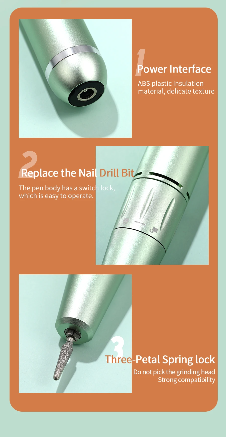 40000/35000RPM Portable Electric Nail Drill Machine With LCD Display Nails Sander For Acrylic Gel Polish Rechargeable Nail Tool