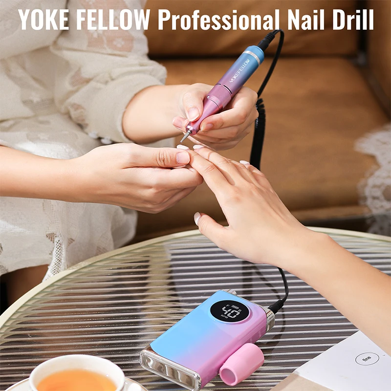 40000/35000RPM Portable Electric Nail Drill Machine With LCD Display Nails Sander For Acrylic Gel Polish Rechargeable Nail Tool