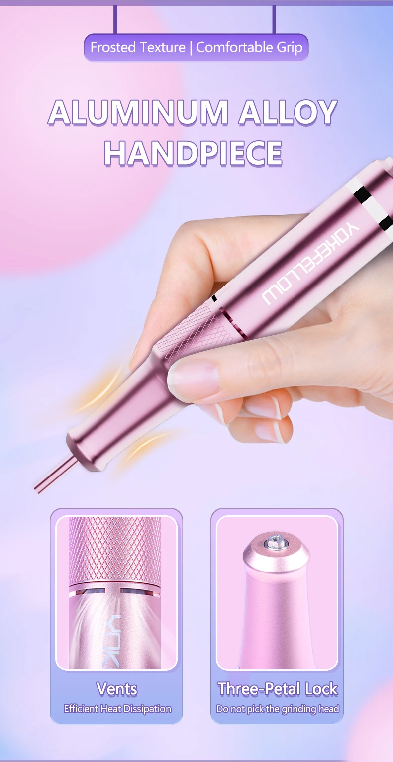 40000/35000RPM Portable Electric Nail Drill Machine With LCD Display Nails Sander For Acrylic Gel Polish Rechargeable Nail Tool