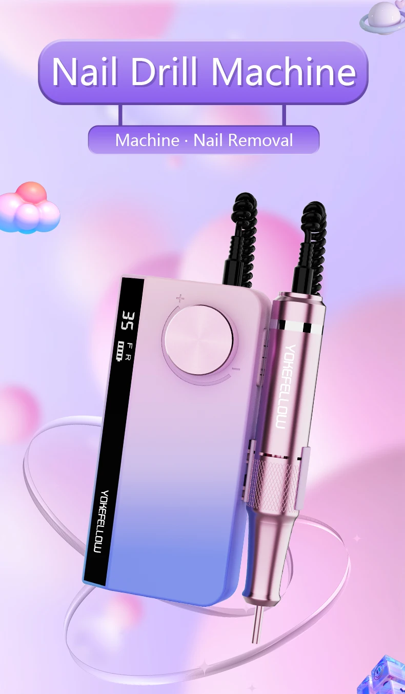 40000/35000RPM Portable Electric Nail Drill Machine With LCD Display Nails Sander For Acrylic Gel Polish Rechargeable Nail Tool