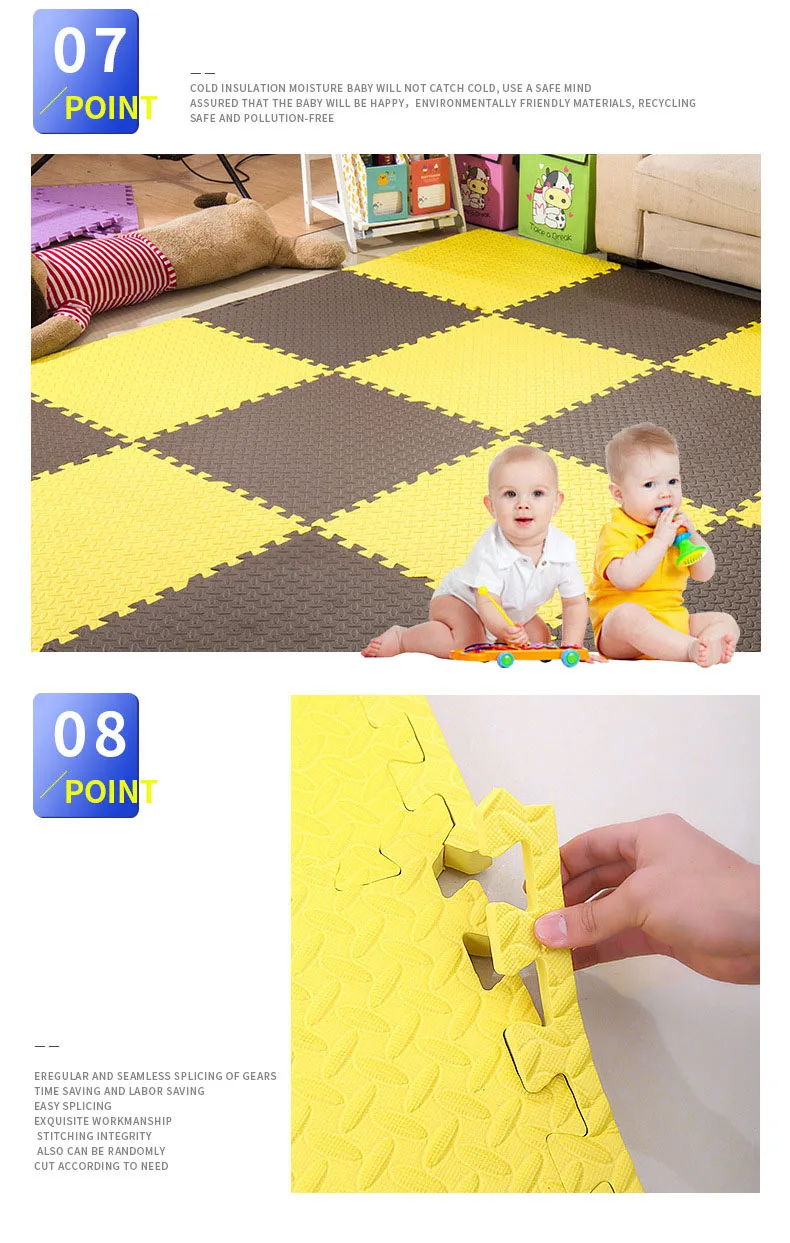 30x30cm Floor Mat For Children Thick Baby Play Mat Kids Carpet Puzzle Mats EVA Foam Rug Children Room Activities Mat For Baby