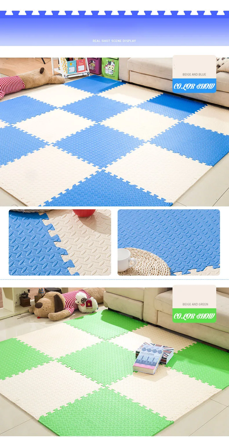 30x30cm Floor Mat For Children Thick Baby Play Mat Kids Carpet Puzzle Mats EVA Foam Rug Children Room Activities Mat For Baby