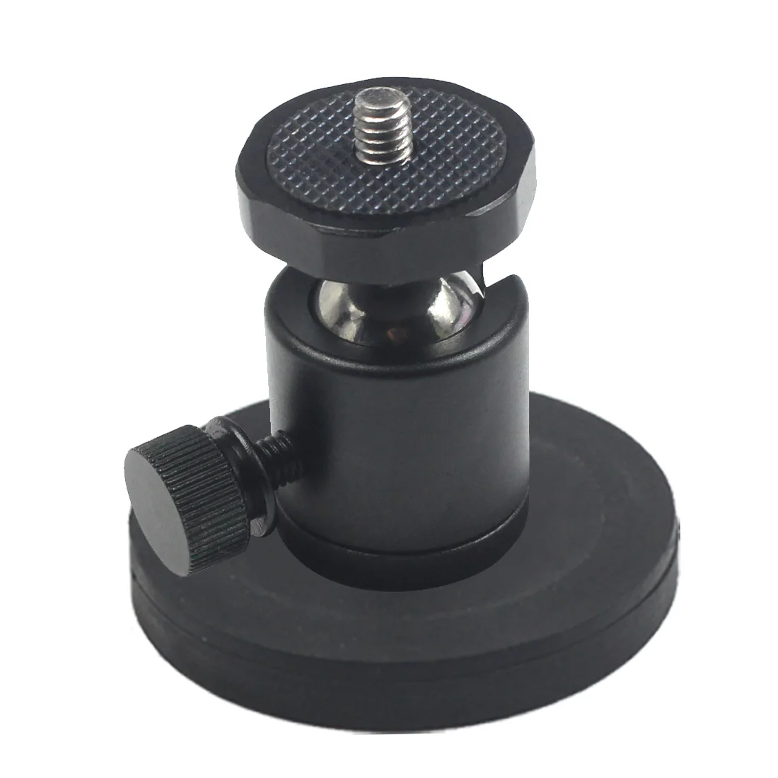 Magnet Car Suction Cup Base Dia 66mm/43mm with 1/4" Screw Mount 360 Swivel Ball Head Smartphone Clipper for Gopro Action Camera