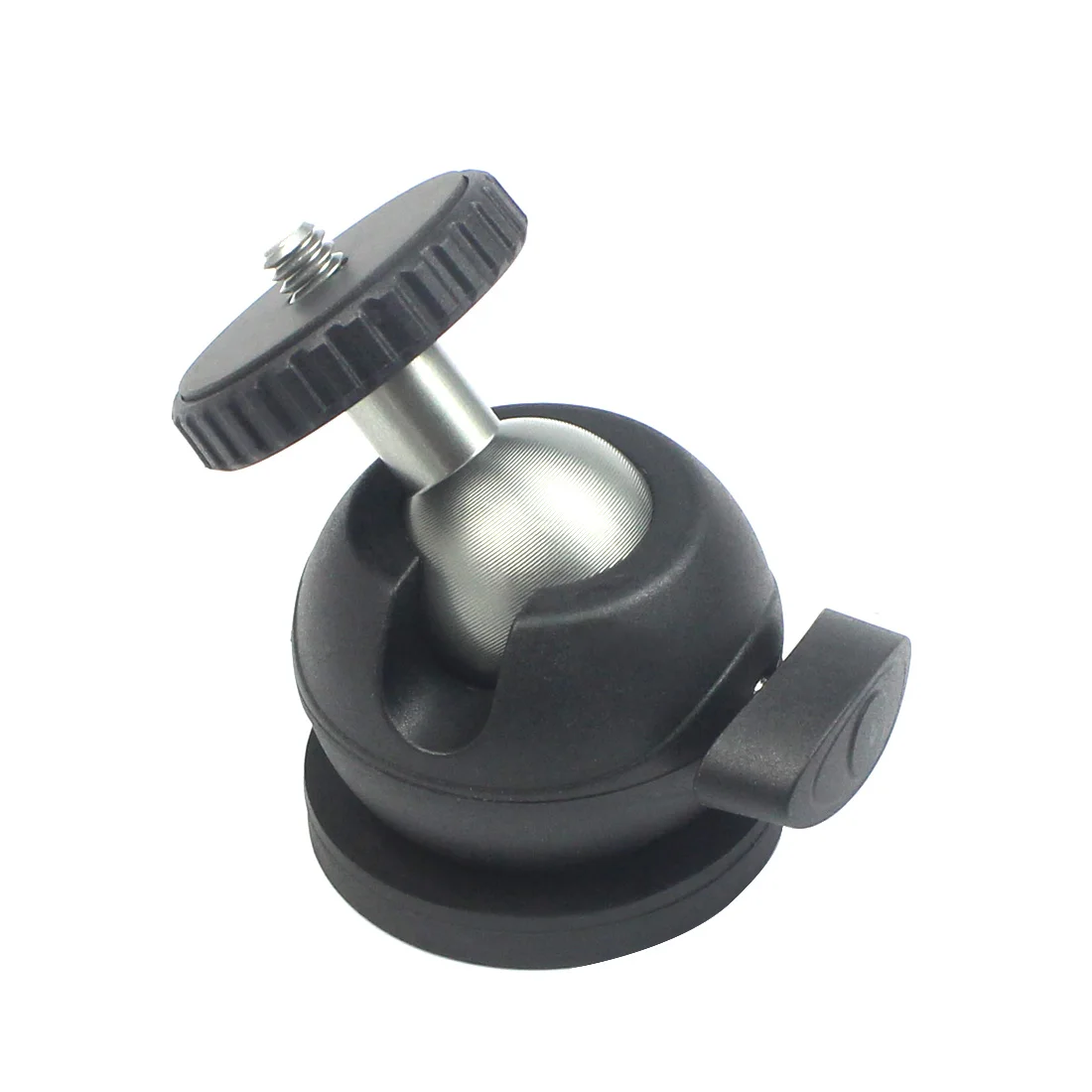 Magnet Car Suction Cup Base Dia 66mm/43mm with 1/4" Screw Mount 360 Swivel Ball Head Smartphone Clipper for Gopro Action Camera