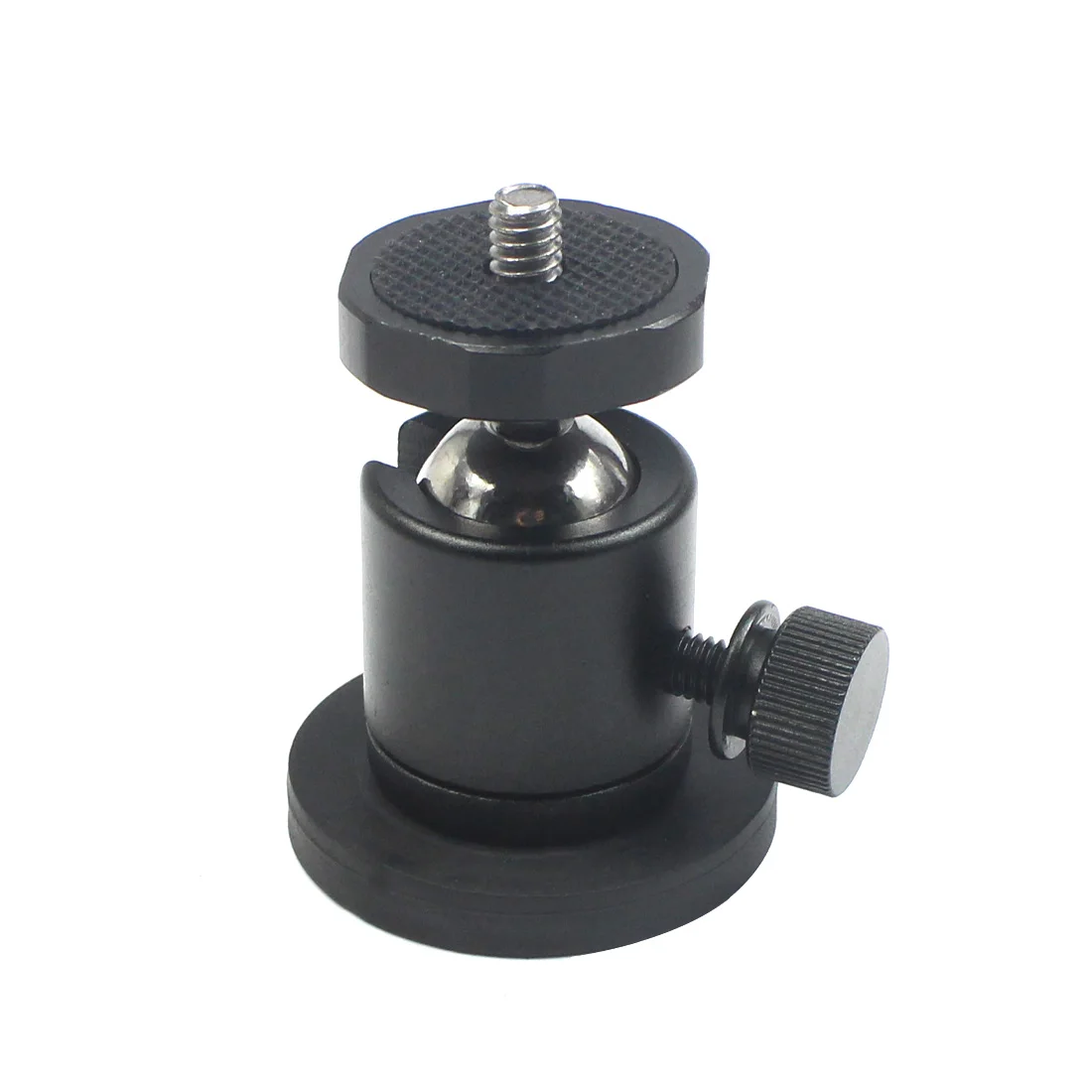 Magnet Car Suction Cup Base Dia 66mm/43mm with 1/4" Screw Mount 360 Swivel Ball Head Smartphone Clipper for Gopro Action Camera