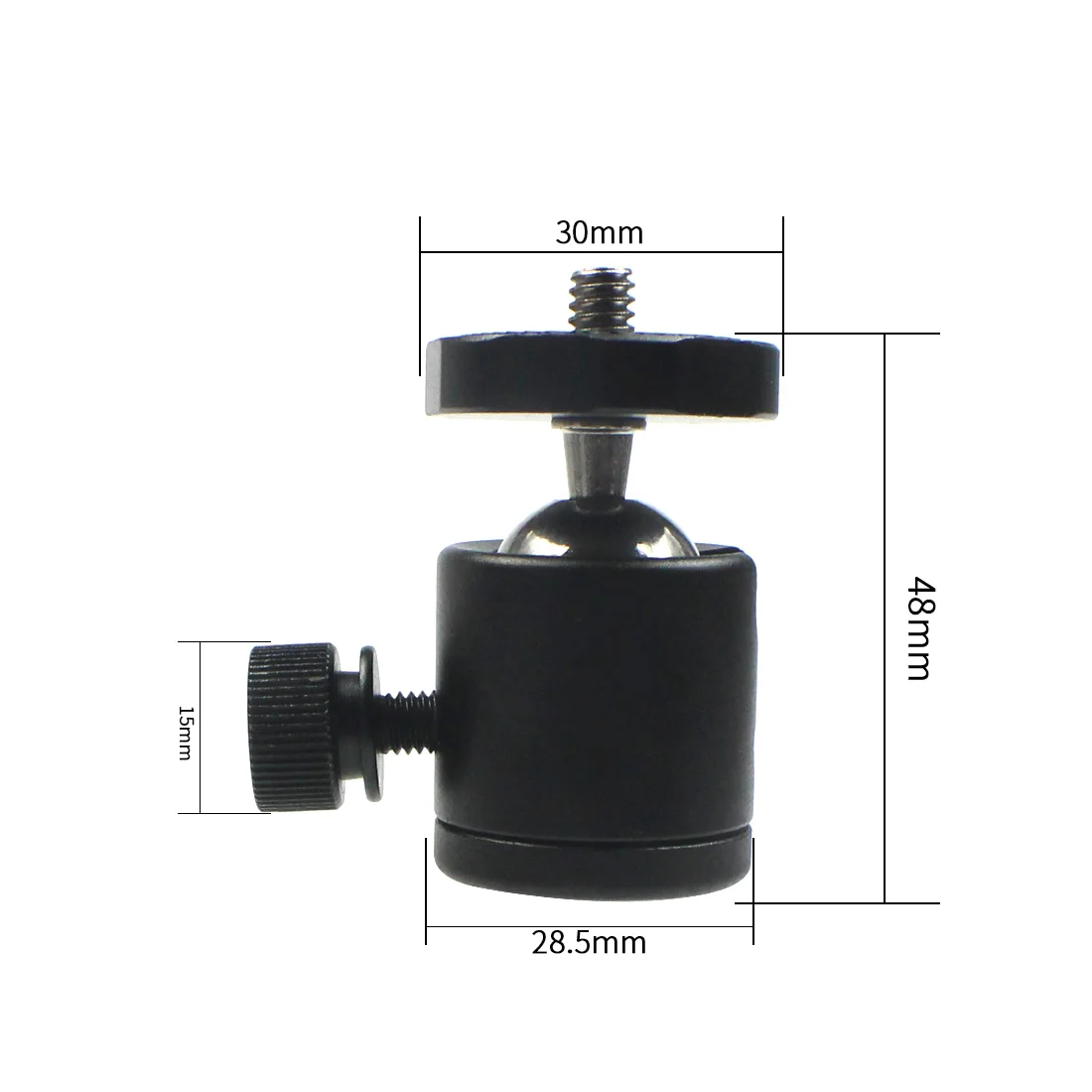 Magnet Car Suction Cup Base Dia 66mm/43mm with 1/4" Screw Mount 360 Swivel Ball Head Smartphone Clipper for Gopro Action Camera